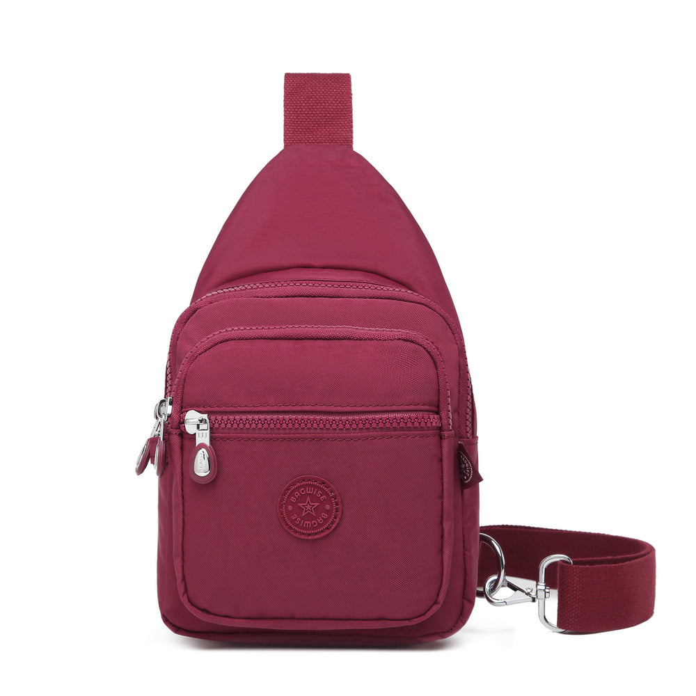 Crinkle Crossbody Sling Bag – Lightweight Water Repellent Vegan Shoulder Bag
