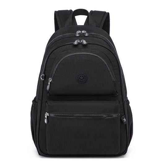 Crinkle Nylon Laptop Backpack – Water Repellent School Backpack Unisex 15.6" 1050 – Bagwise