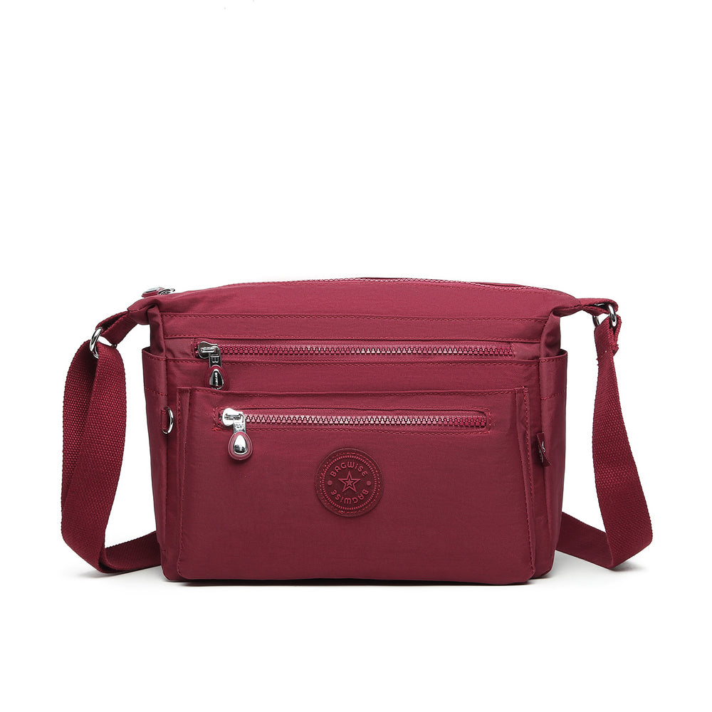 Crinkle Nylon Crossbody Shoulder Bag – Lightweight Water Repellent Unisex Sling Bag