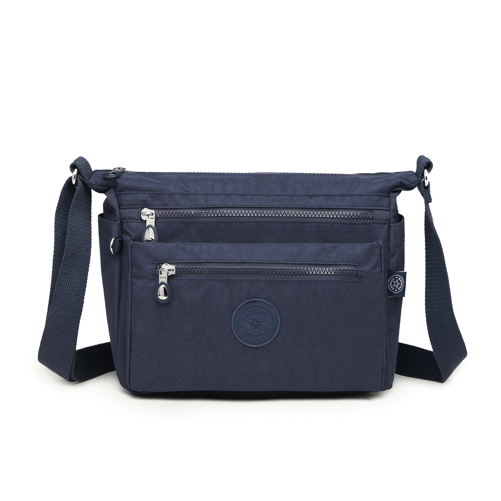 Crinkle Nylon Crossbody Shoulder Bag – Lightweight Water Repellent Unisex Sling Bag