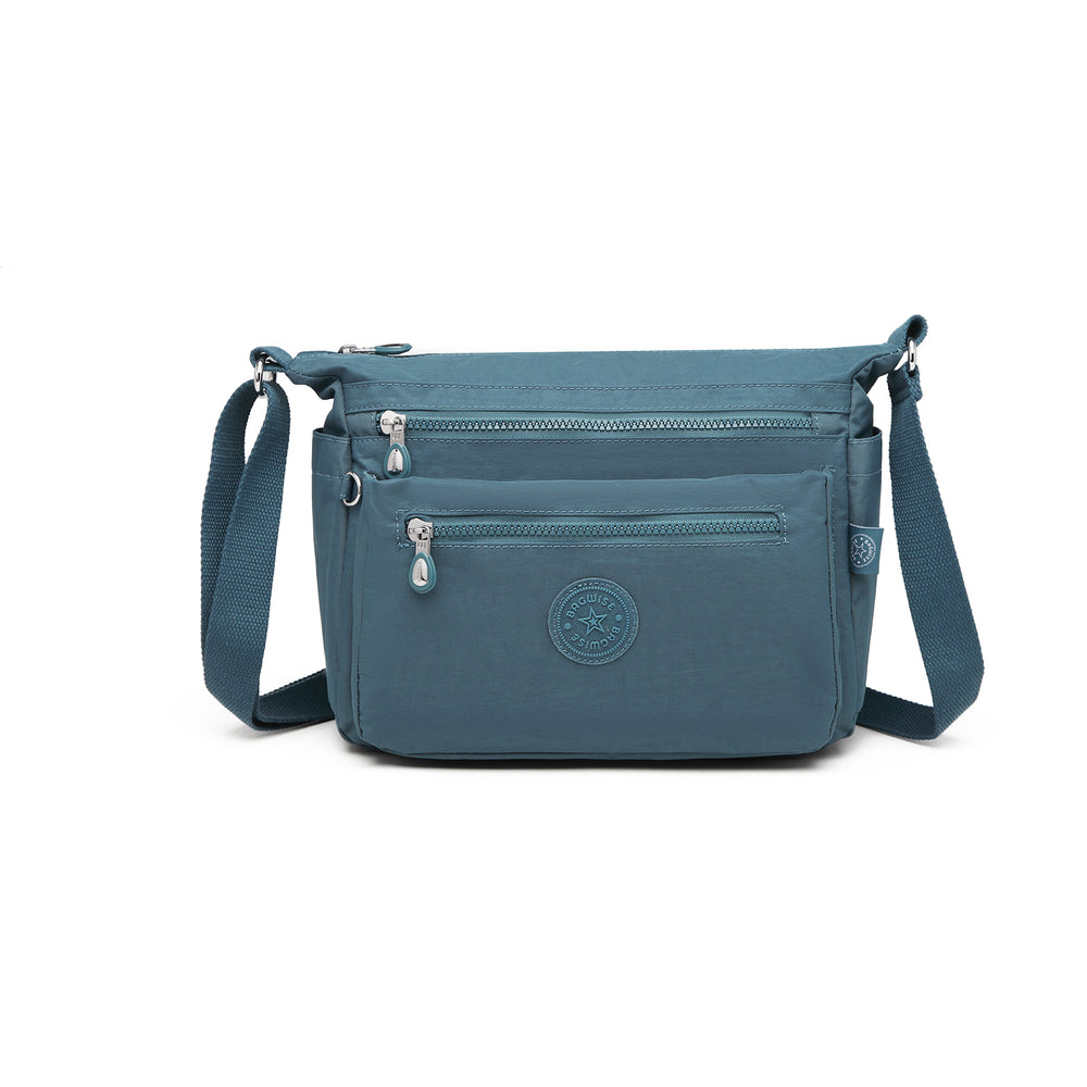 Crinkle Nylon Crossbody Shoulder Bag – Lightweight Water Repellent Unisex Sling Bag