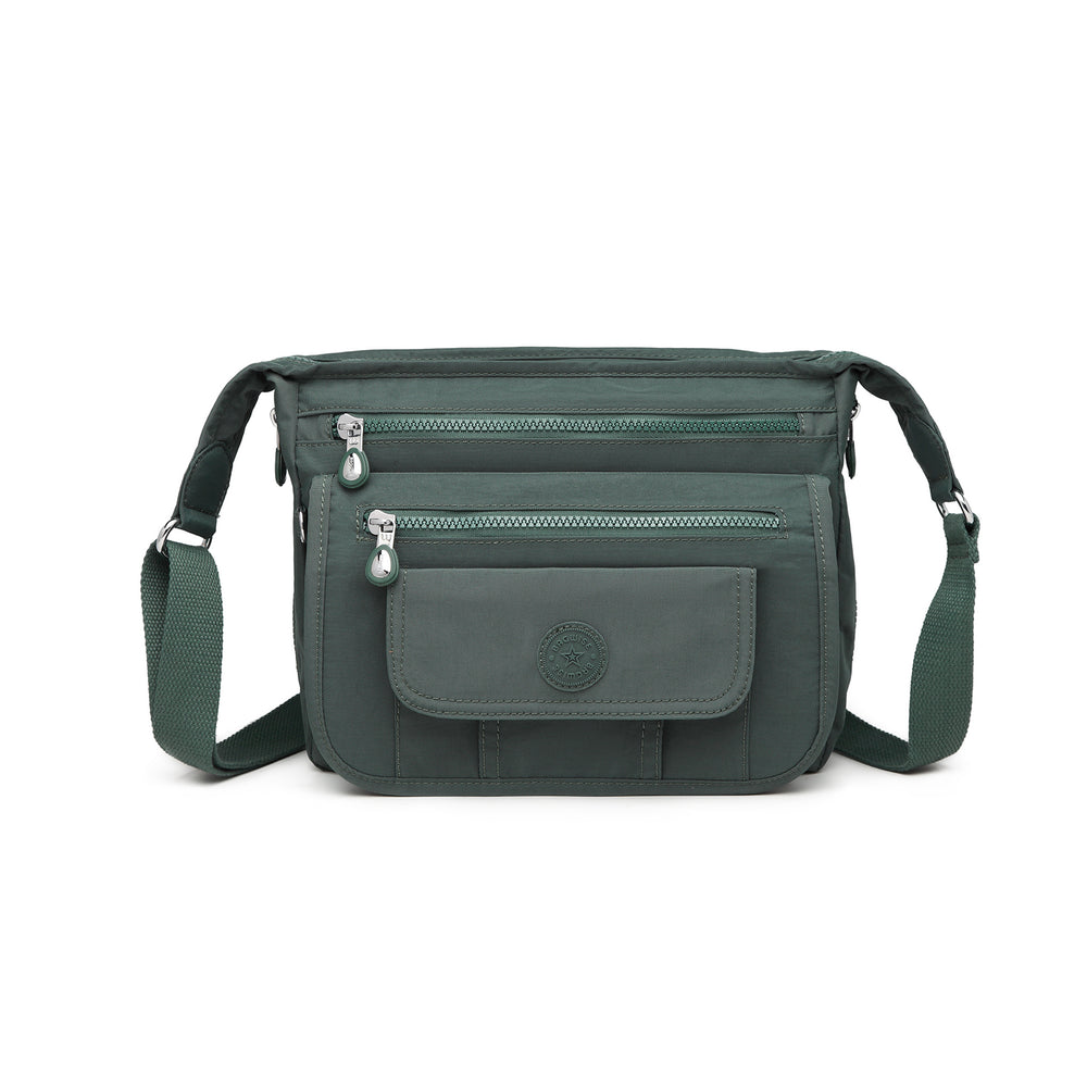 Crinkle Nylon Crossbody Shoulder Bag – Lightweight Water Repellent Unisex Sling Bag