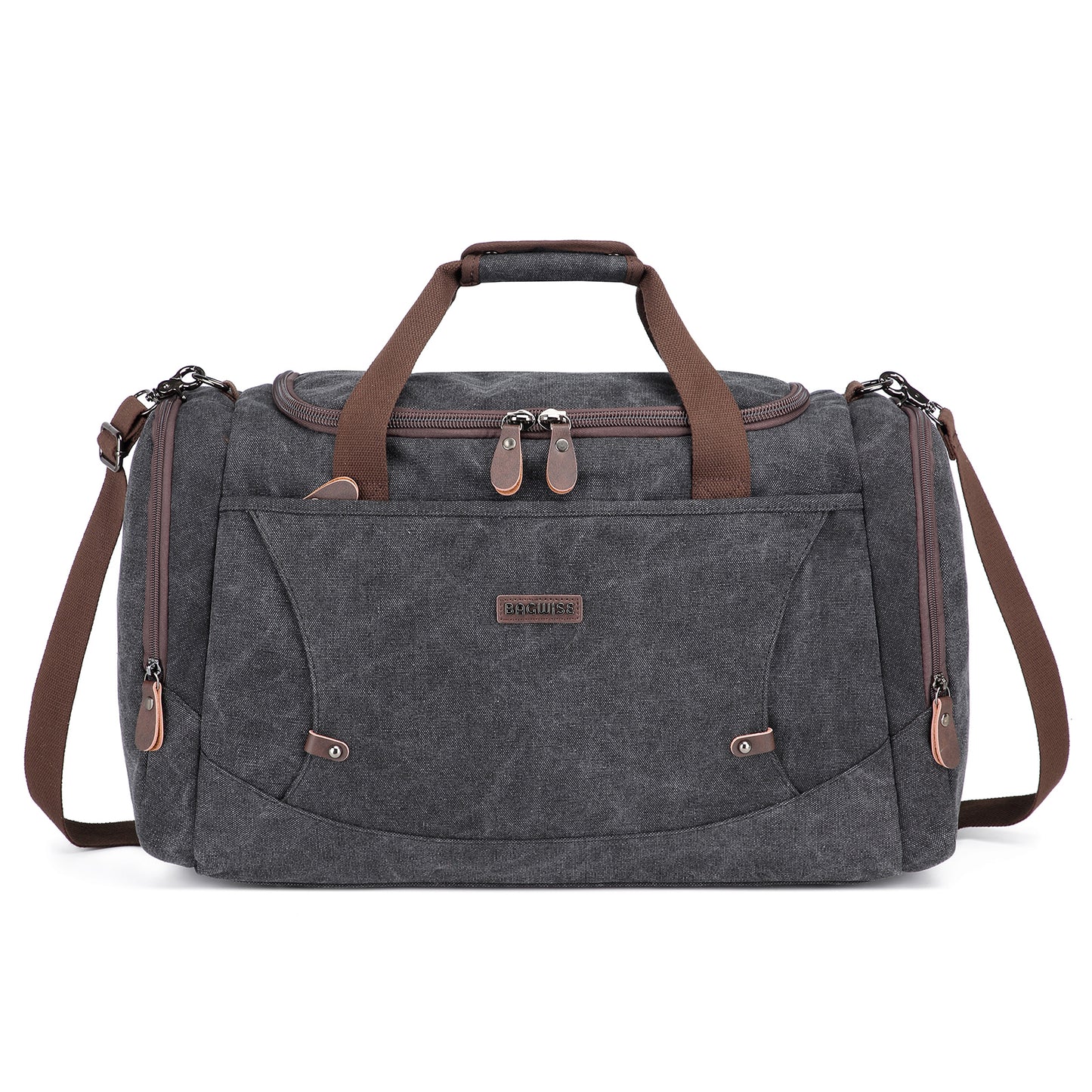 Canvas Duffle Bag for Travel Water Repellent Sport Gym Bag for Men Women 1320 Black