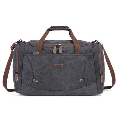 Canvas Duffle Bag for Travel Water Repellent Sport Gym Bag for Men Women 1320 Black