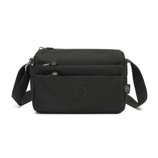 Crinkle Nylon Crossbody Shoulder Bag – Lightweight Water Repellent Unisex Sling Bag 1006 – Bagwise