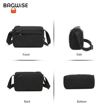 Crinkle Nylon Crossbody Shoulder Bag – Lightweight Water Repellent Unisex Sling Bag