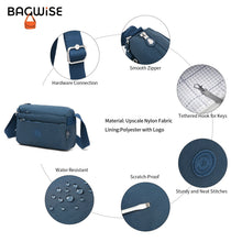 Crinkle Nylon Crossbody Shoulder Bag – Lightweight Water Repellent Unisex Sling Bag