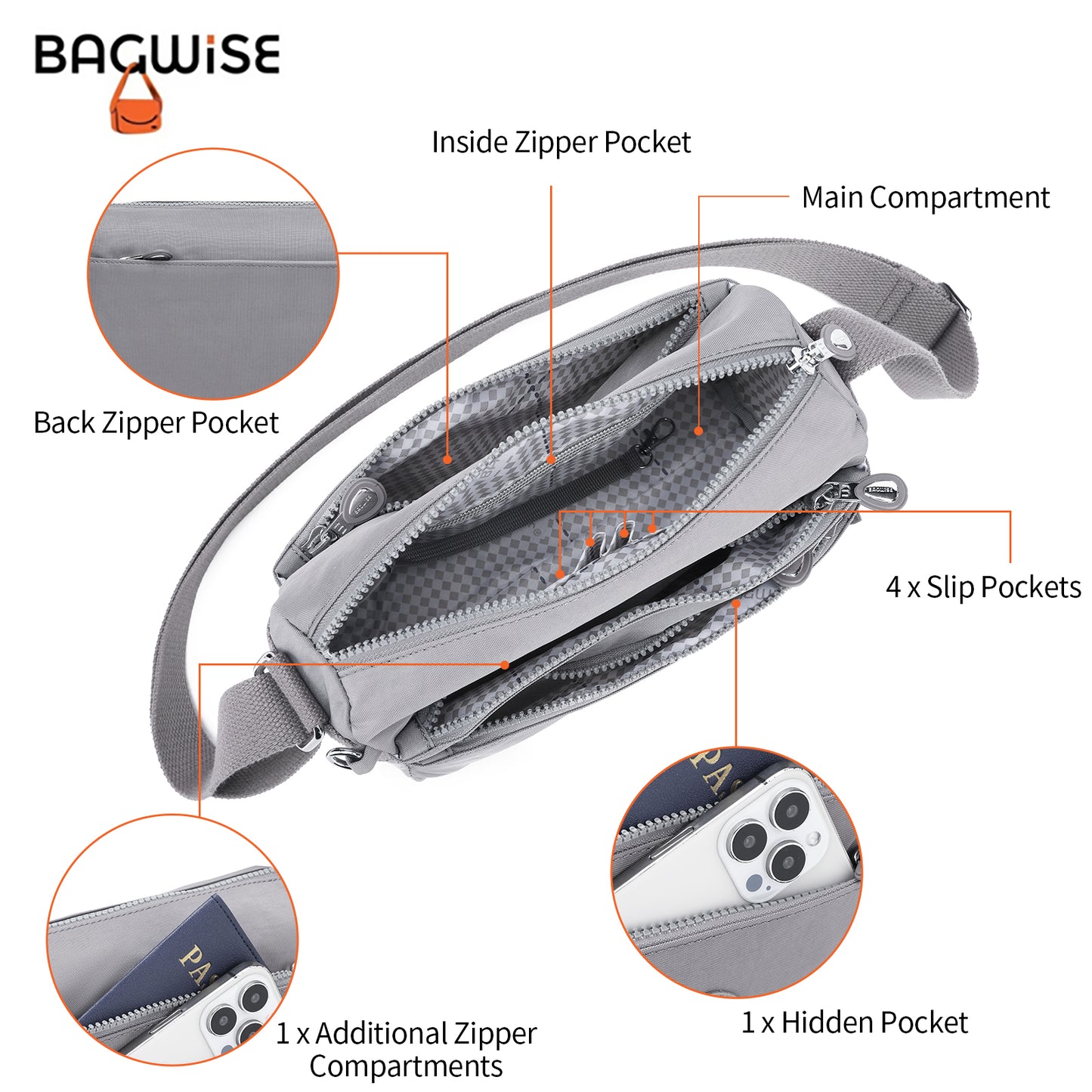 BAGWISE Crossbody Shoulder Bag - 1006