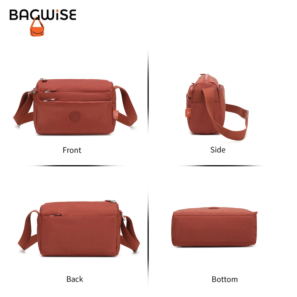 Crinkle Nylon Crossbody Shoulder Bag – Lightweight Water Repellent Unisex Sling Bag
