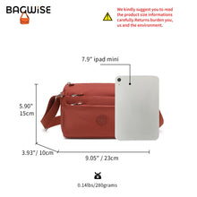 Crinkle Nylon Crossbody Shoulder Bag – Lightweight Water Repellent Unisex Sling Bag