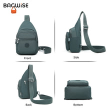 Crinkle Crossbody Sling Bag – Lightweight Water Repellent Vegan Shoulder Bag