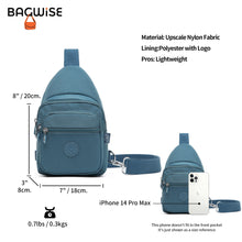 Crinkle Crossbody Sling Bag – Lightweight Water Repellent Vegan Shoulder Bag