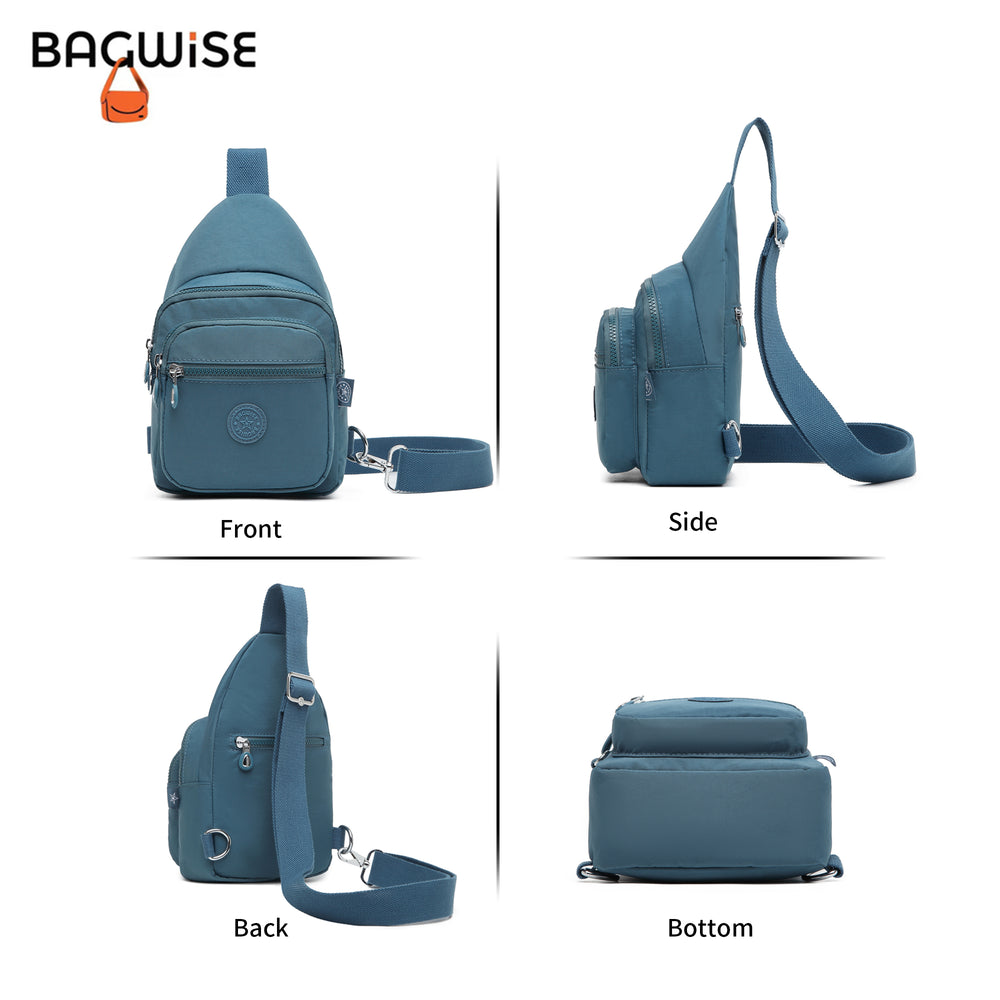 Crinkle Crossbody Sling Bag – Lightweight Water Repellent Vegan Shoulder Bag