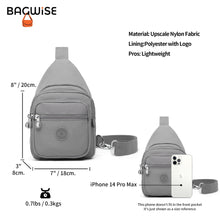 Crinkle Crossbody Sling Bag – Lightweight Water Repellent Vegan Shoulder Bag