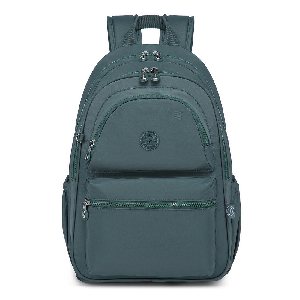 Crinkle Nylon Laptop Backpack – Water Repellent School Backpack Unisex 15.6