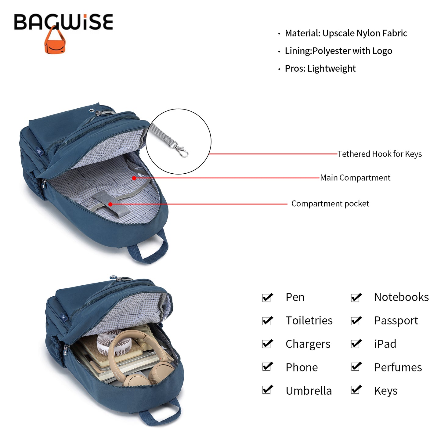 BAGWISE Backpack - 1050