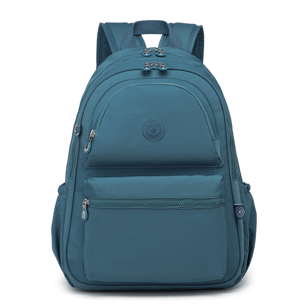 Crinkle Nylon Laptop Backpack – Water Repellent School Backpack Unisex 15.6