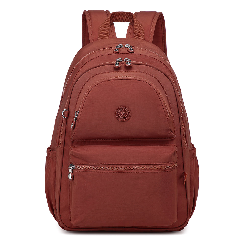 Crinkle Nylon Laptop Backpack – Water Repellent School Backpack Unisex 15.6