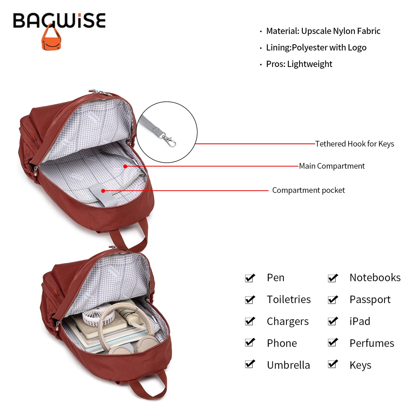 BAGWISE Backpack - 1050