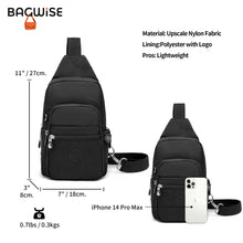 Crinkle Crossbody Sling Bag – Lightweight Water Repellent Vegan Shoulder Bag – Black