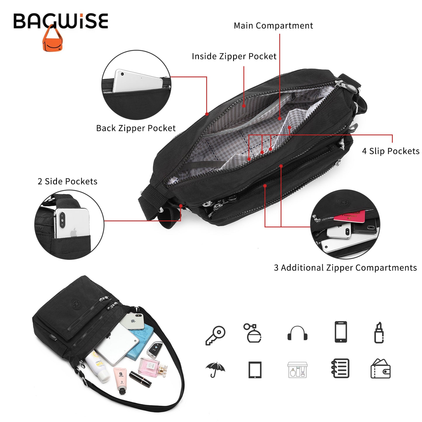 BAGWISE Crossbody Shoulder Bag - 1238
