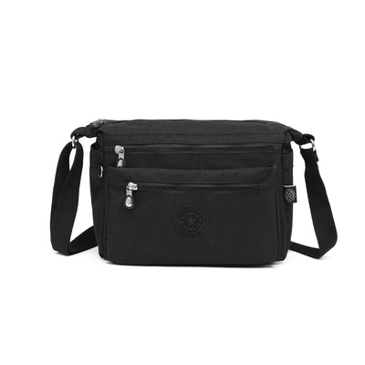 Crinkle Nylon Crossbody Shoulder Bag – Lightweight Water Repellent Unisex Sling Bag