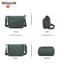 Crinkle Nylon Crossbody Shoulder Bag – Lightweight Water Repellent Unisex Sling Bag