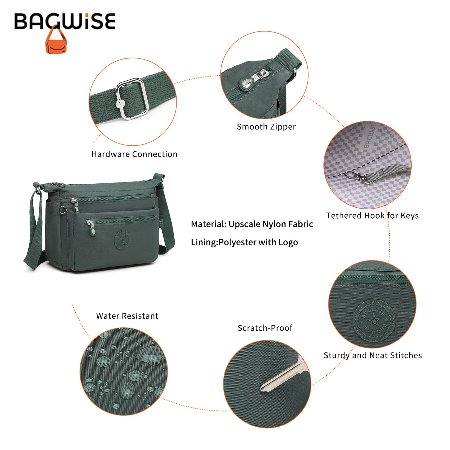 BAGWISE Crossbody Shoulder Bag - 1238