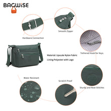 Crinkle Nylon Crossbody Shoulder Bag – Lightweight Water Repellent Unisex Sling Bag