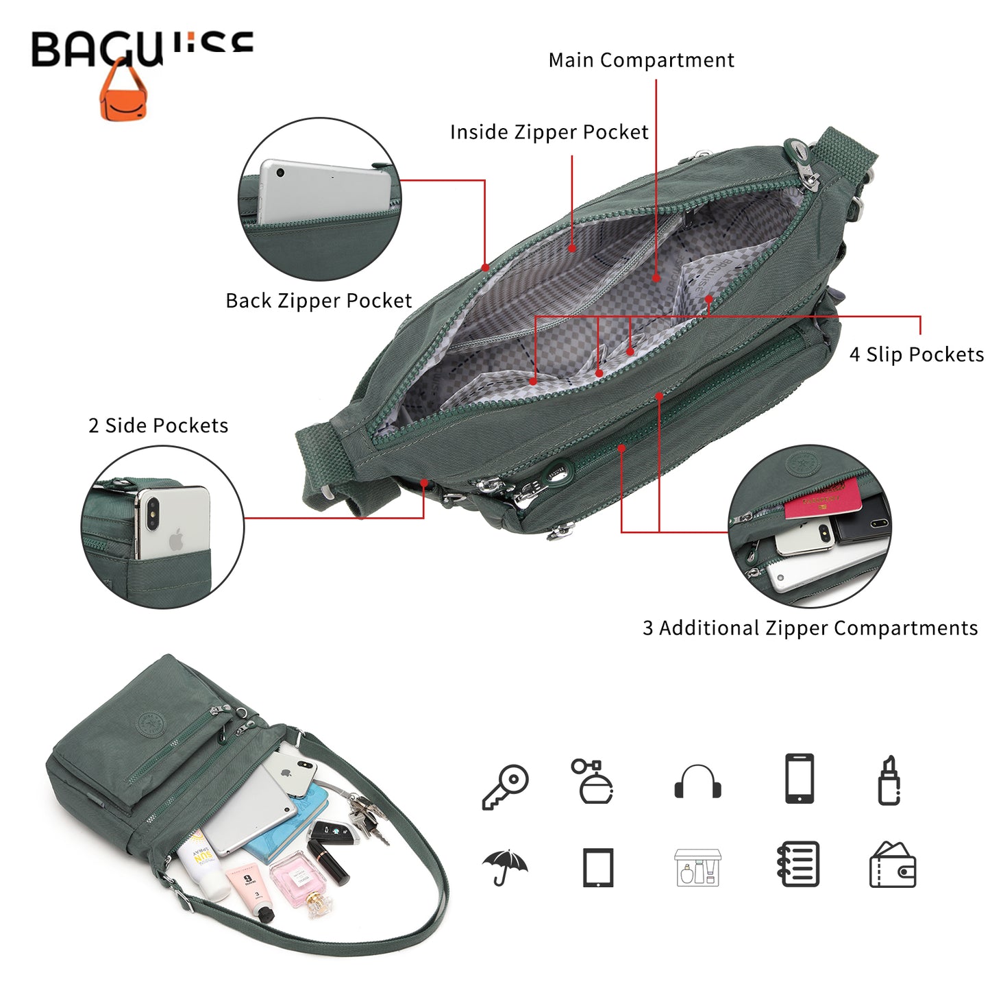 BAGWISE Crossbody Shoulder Bag - 1238