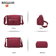 Crinkle Nylon Crossbody Shoulder Bag – Lightweight Water Repellent Unisex Sling Bag