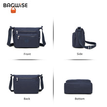 Crinkle Nylon Crossbody Shoulder Bag – Lightweight Water Repellent Unisex Sling Bag