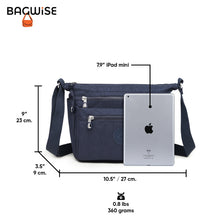 Crinkle Nylon Crossbody Shoulder Bag – Lightweight Water Repellent Unisex Sling Bag