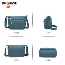 Crinkle Nylon Crossbody Shoulder Bag – Lightweight Water Repellent Unisex Sling Bag