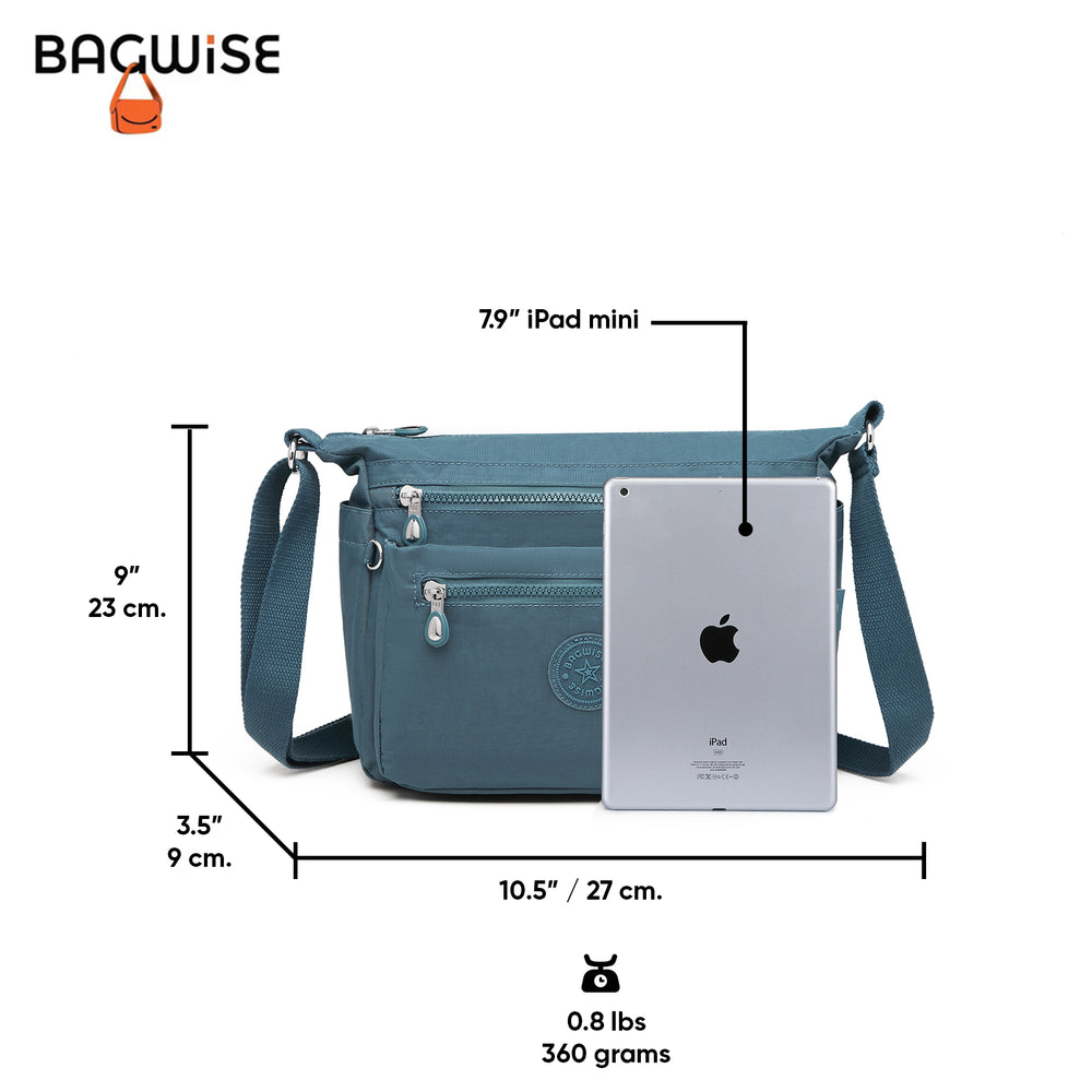 Crinkle Nylon Crossbody Shoulder Bag – Lightweight Water Repellent Unisex Sling Bag
