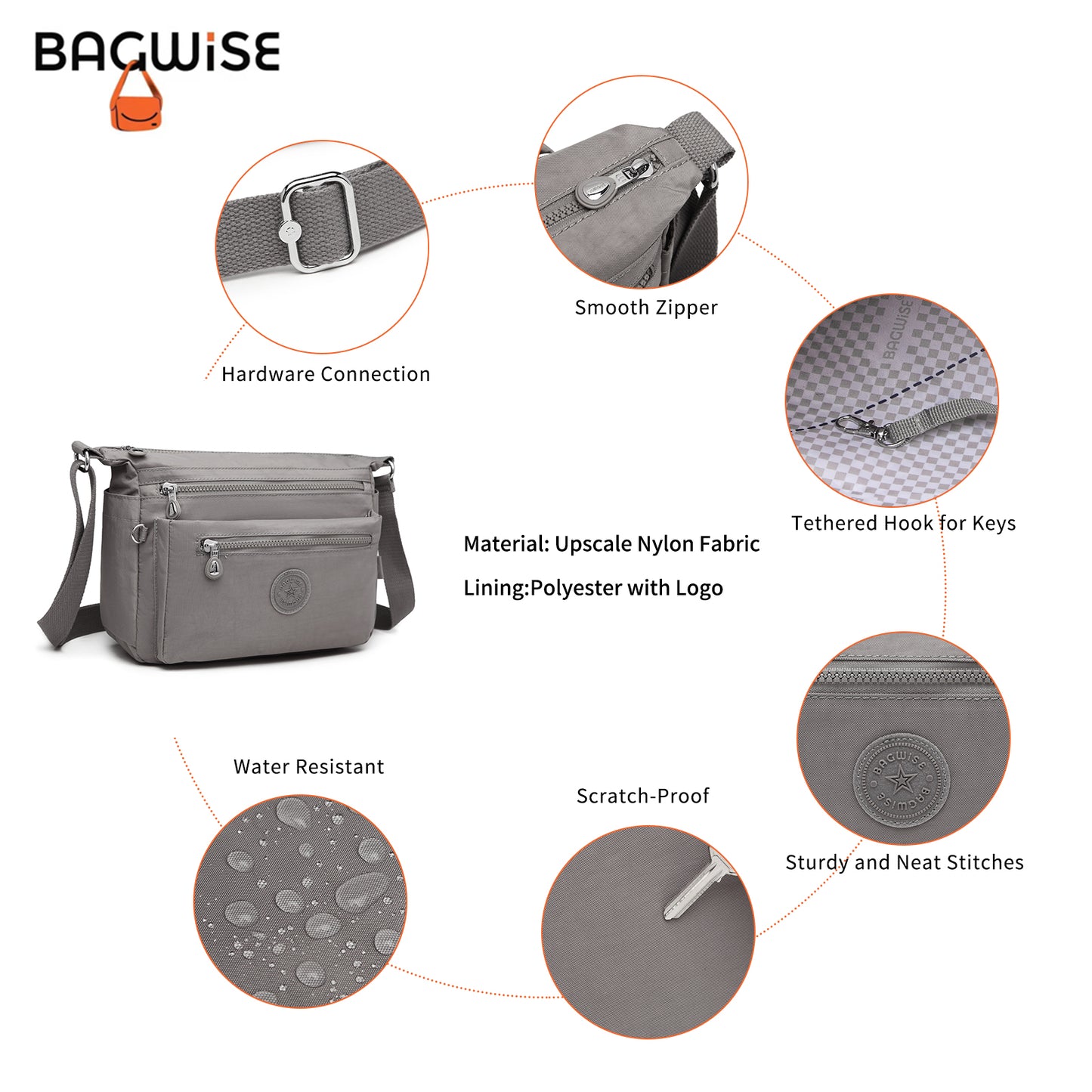 BAGWISE Crossbody Shoulder Bag - 1238