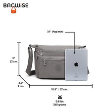 Crinkle Nylon Crossbody Shoulder Bag – Lightweight Water Repellent Unisex Sling Bag