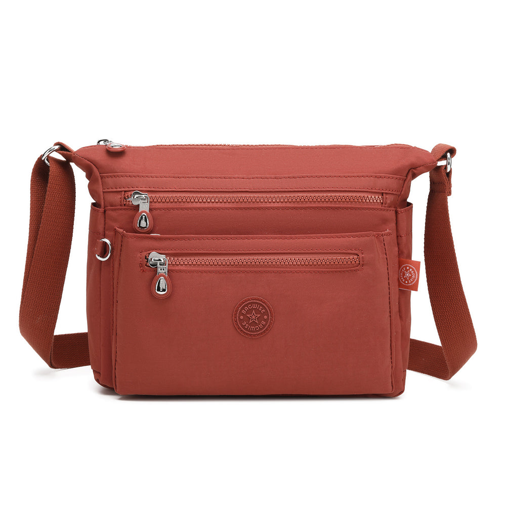 Crinkle Nylon Crossbody Shoulder Bag – Lightweight Water Repellent Unisex Sling Bag