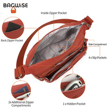Crinkle Nylon Crossbody Shoulder Bag – Lightweight Water Repellent Unisex Sling Bag