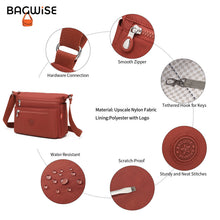 Crinkle Nylon Crossbody Shoulder Bag – Lightweight Water Repellent Unisex Sling Bag