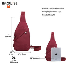 Crinkle Crossbody Sling Bag – Lightweight Anti Theft Water Repellent Vegan Shoulder Bag