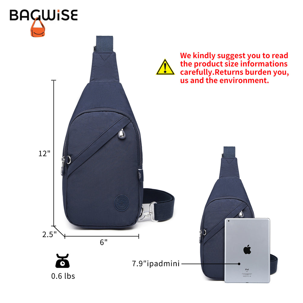 Crinkle Crossbody Sling Bag – Lightweight Anti Theft Water Repellent Vegan Shoulder Bag