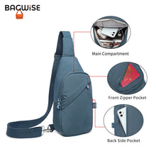 Crinkle Crossbody Sling Bag – Lightweight Anti Theft Water Repellent Vegan Shoulder Bag