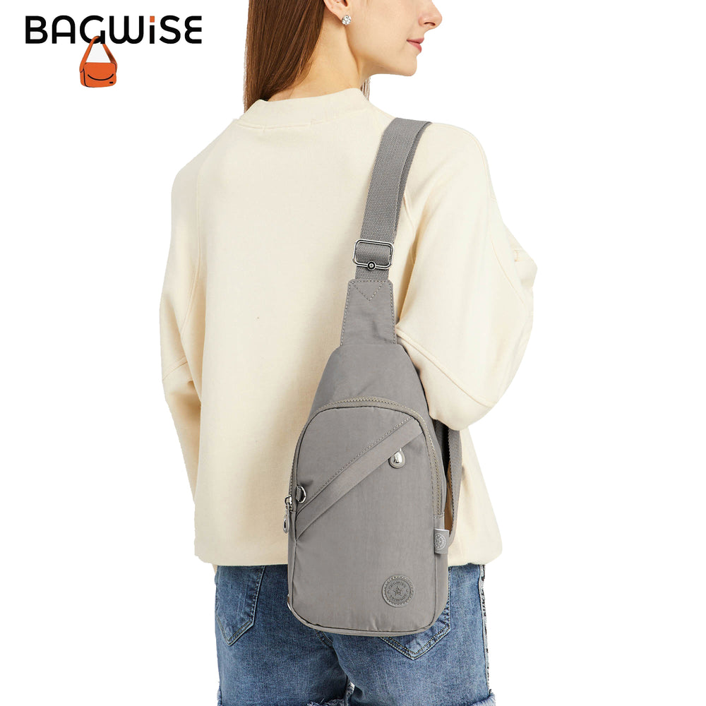 Crinkle Crossbody Sling Bag – Lightweight Anti Theft Water Repellent Vegan Shoulder Bag
