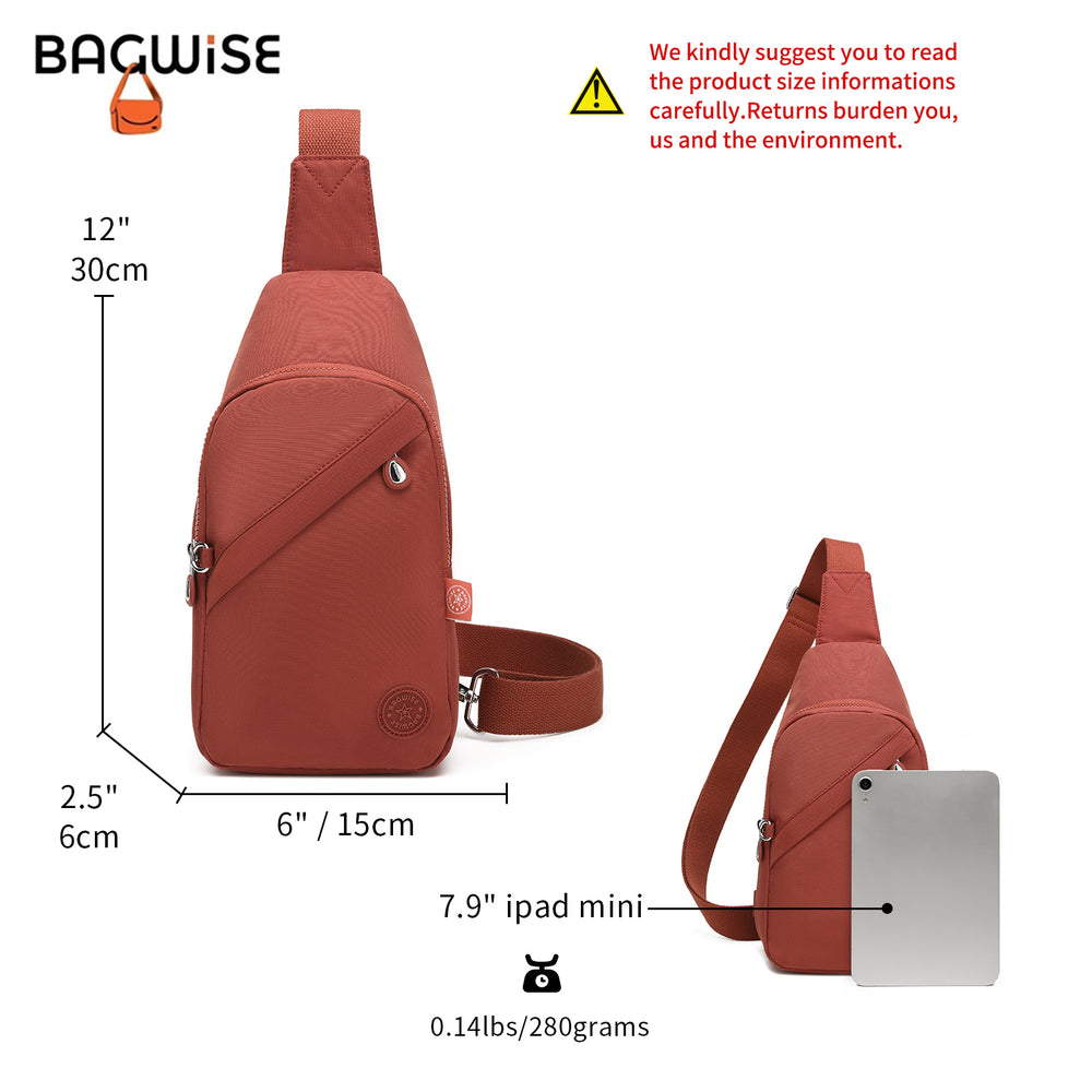 Crinkle Crossbody Sling Bag – Lightweight Anti Theft Water Repellent Vegan Shoulder Bag