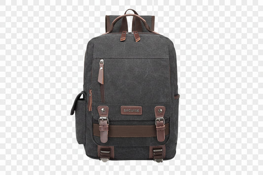 BAGWISE Canvas Backpack - 1270 - Black