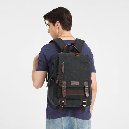 BAGWISE Canvas Backpack - 1270 - Black