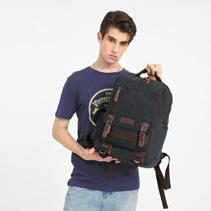 BAGWISE Canvas Backpack - 1270 - Black