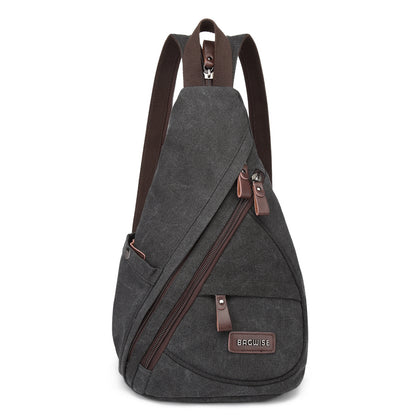 BAGWISE Canvas Sling Bag Backpack - 1276 - Black