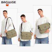 Canvas Crossbody Messenger Bag – Laptop Shoulder Bag Black